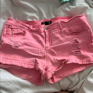 Hot Pink super soft denim shorts